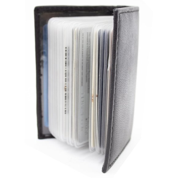 Men Genuine Leather Bifold Credit Card Holder with RFID Blocking - Picture 4 of 13